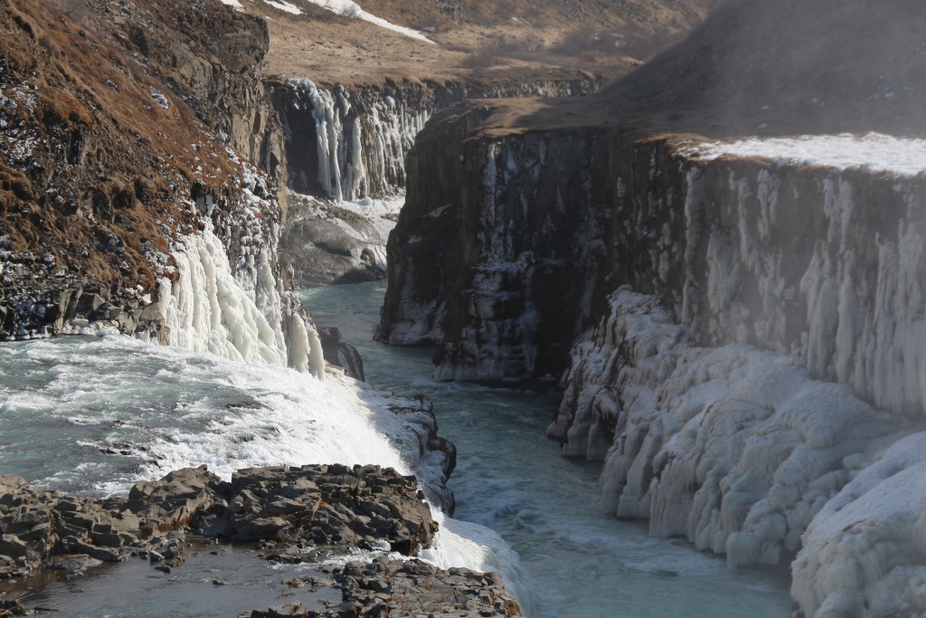 Gulfoss in the winter time.